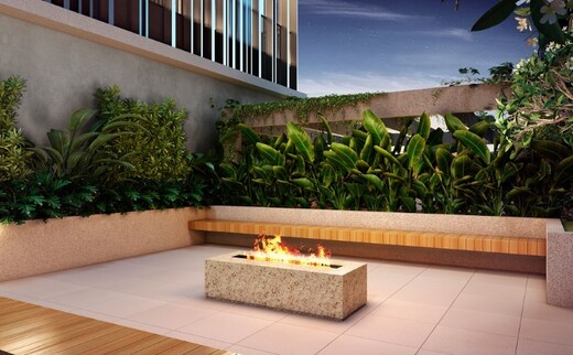 Conheça Fire place do empreendimento - Fachada - Viva Benx Faria Lima - 1165 - 14 Fire place - Fachada - Viva Benx Faria Lima - 1165 - 14