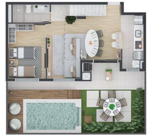 Planta 11 - 2 dorm 85m - duplex - inferior