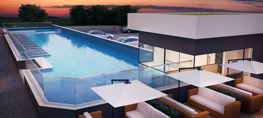 Conheça Piscina do empreendimento - Fachada - Be Happy Residence - 447 - 13 Piscina - Fachada - Be Happy Residence - 447 - 13