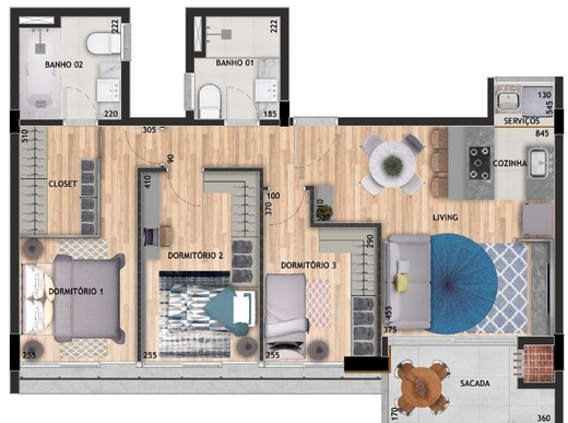 Apartamento, 3 quartos, 83 m² - Foto 6