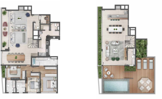 Planta 07 - 3 dorm 345m² - cobertura duplex
