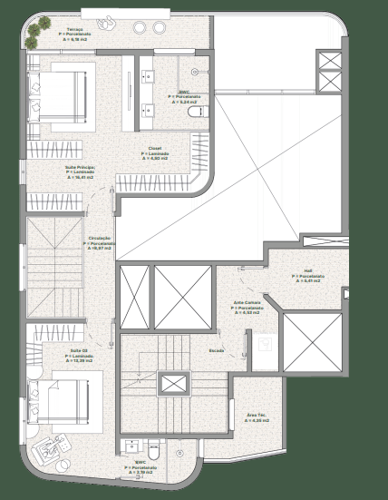 Planta 01 - 2 dorm 72 90m - duplex - superior