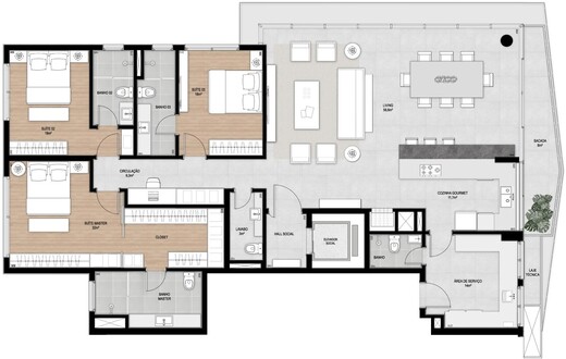 Planta 05 - 3 dorm 200 48m� - op��o 2