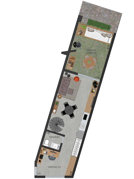 Planta 25 - 2 dorm 105 04m² - garden