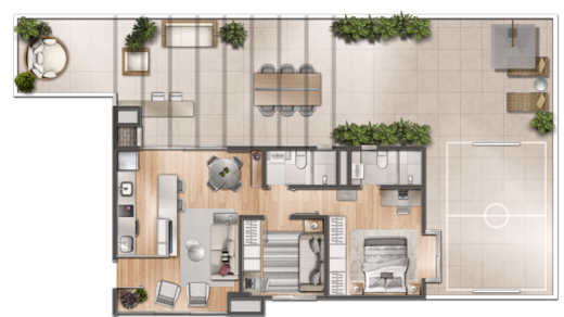 Planta 03 - 2 dorm 157 21m� - garden