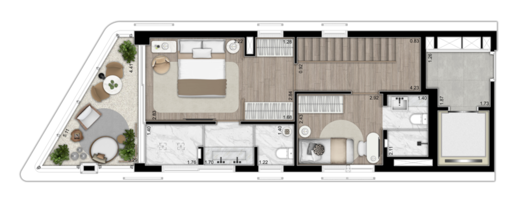 Planta 05 - 2 dorm 120m� - cobertura duplex - superior