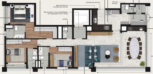 Planta 01 - 3 dorm 141 09m�