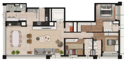 Planta 02 - 3 dorm 141 09m� - op��o