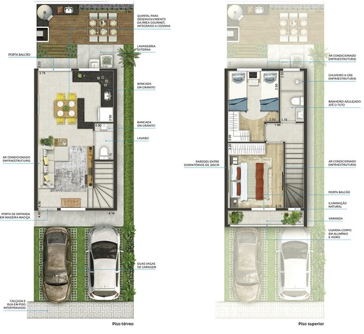 Planta 02 - 2 dorm 66 90m�
