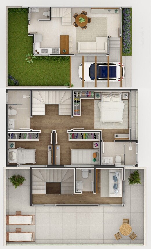 Planta 01 - 3 dorm 162 18m²