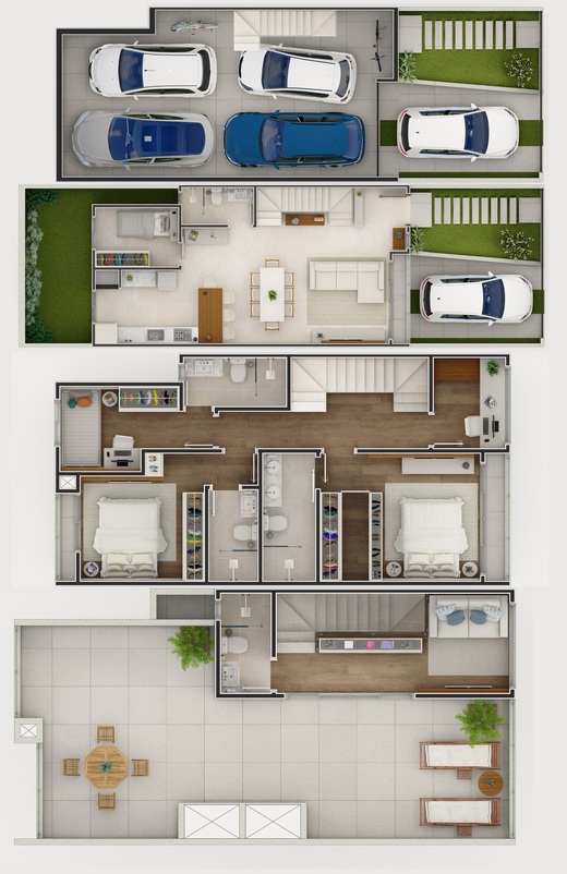 Tipo 1 - 4 dorm 290 22m²