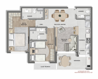 Planta 05 - 2 dorm 74,49m�