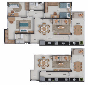 Planta 03 - 3 dorm 81,37m²