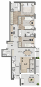 Planta 09 - 3 dorm 94,49m�