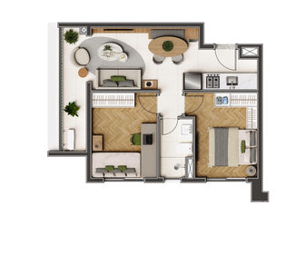 Planta 2 dormitórios