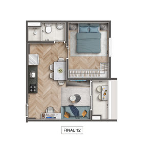Planta - 35m² 1 dorm - Final 12