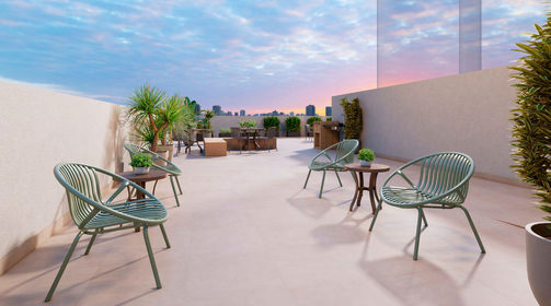 Conheça 271 terraço coletivo do imóvel - Studio 1 quarto Lançamento Metrocasa Clube Guilhermina - São Paulo,SP Vila Esperança, à venda - R$ 239.382 - II-84762-133090 - 25 271 terraço coletivo - 25