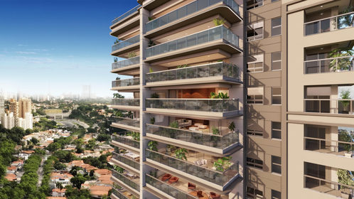 Conheça 300 voo de pássaro do imóvel - Studio 1 quarto Lançamento Palm Collection Pacaembu Residences - São Paulo,SP Pacaembu, à venda - R$ 453.740 - II-84763-133093 - 20 300 voo de pássaro - 20