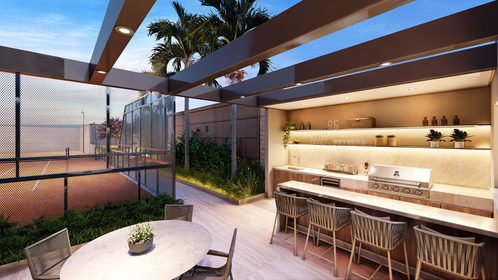 Conheça 240 churrasqueira do imóvel - Studio 1 quarto Lançamento Palm Collection Pacaembu Residences - São Paulo,SP Pacaembu, à venda - R$ 453.740 - II-84763-133093 - 13 240 churrasqueira - 13