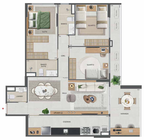 Planta 35 - 3 dorm 101,32m²