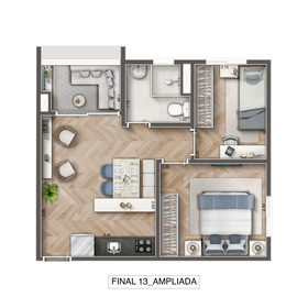 Planta - 42m² 2 dorms - Final 13