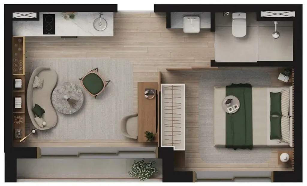 Apartamento, 1 quarto, 27 m² - Foto 52