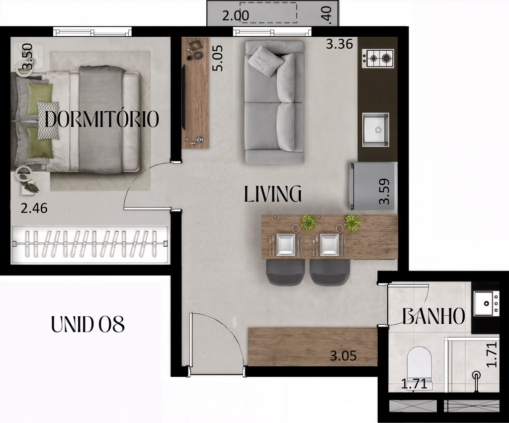Apartamento, 1 quarto, 27 m² - Foto 12