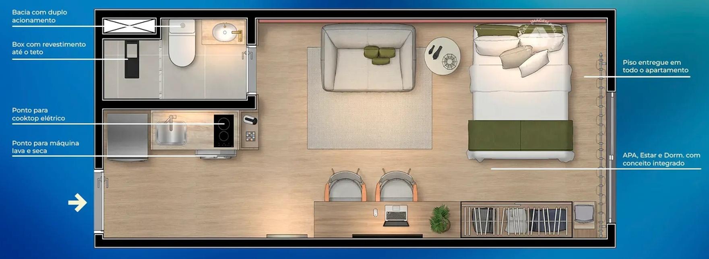 Apartamento, 1 quarto, 18 m² - Foto 12