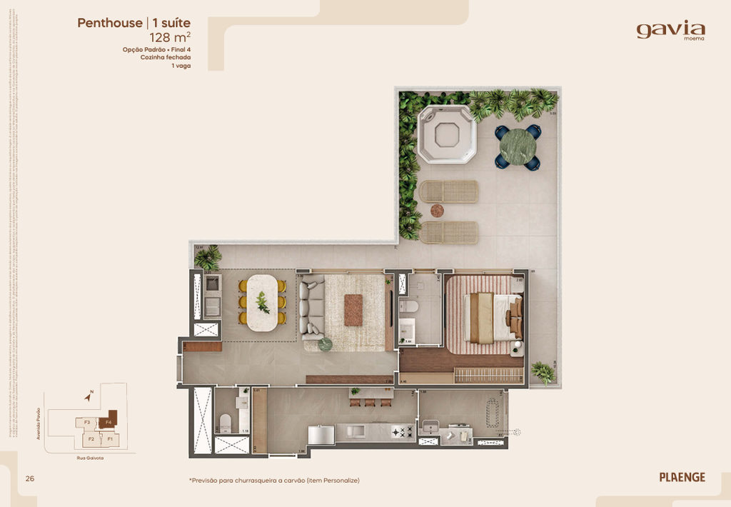 Cobertura, 1 quarto, 149 m² - Foto 22