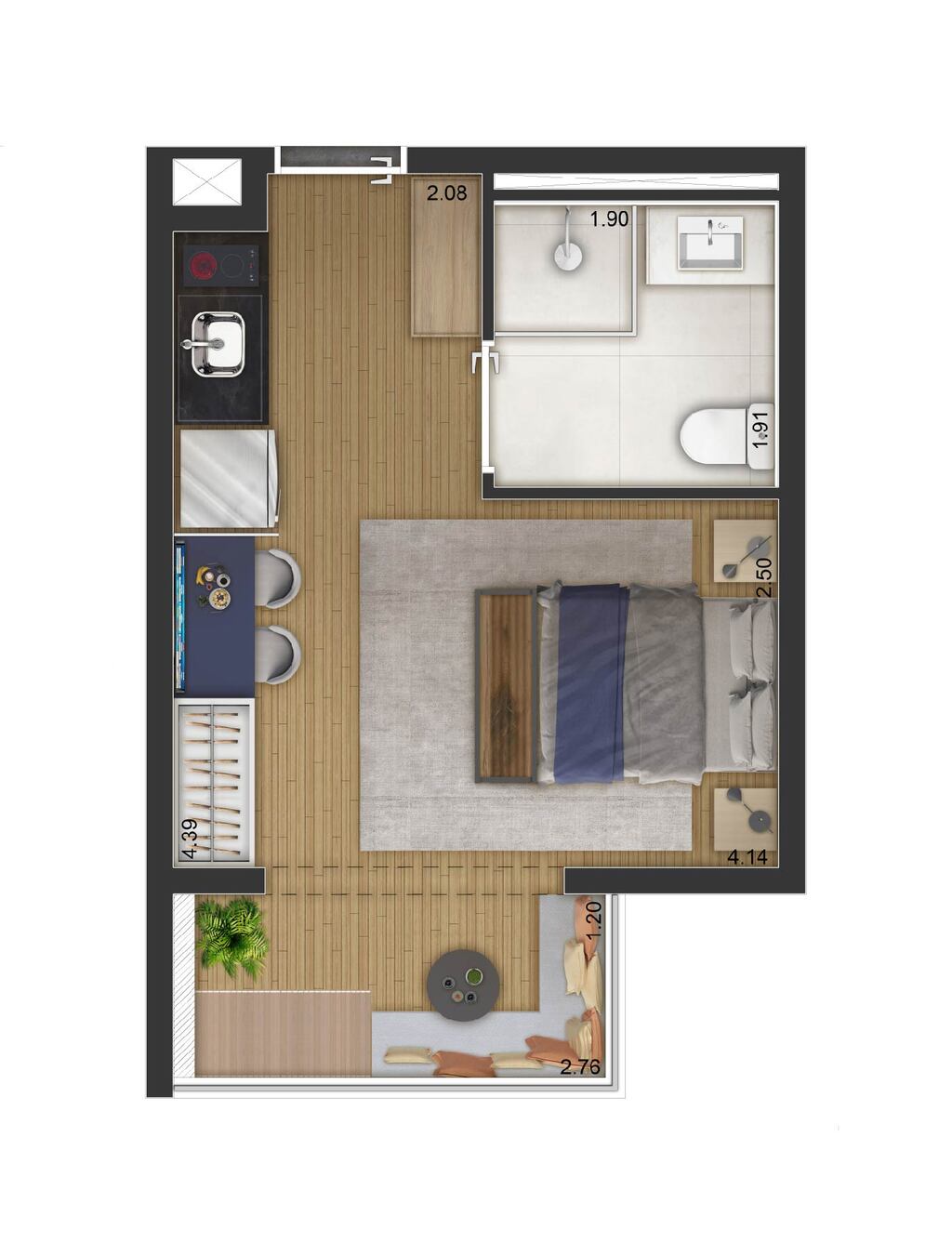 Apartamento, 1 quarto, 34 m² - Foto 19