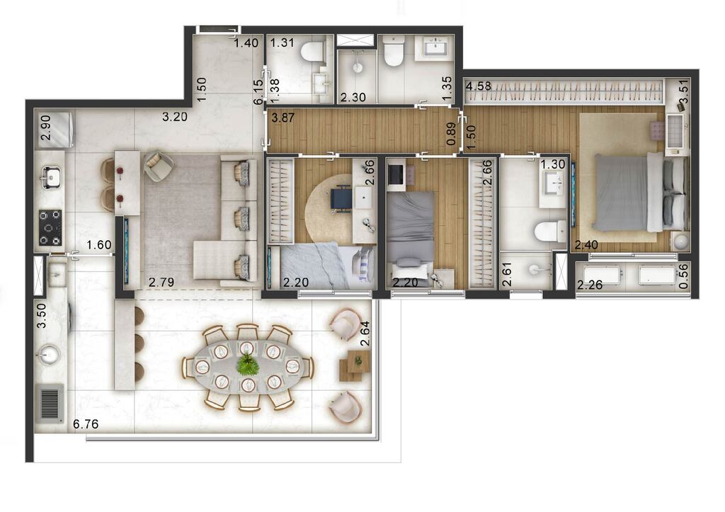 Apartamento, 3 quartos, 82 m² - Foto 28