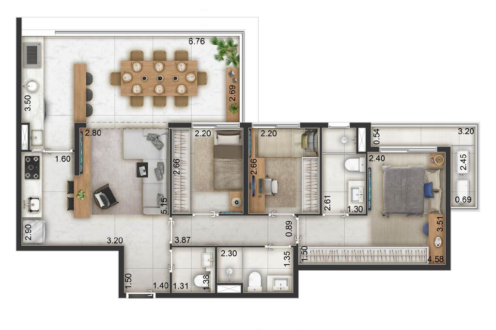 Apartamento, 3 quartos, 82 m² - Foto 30