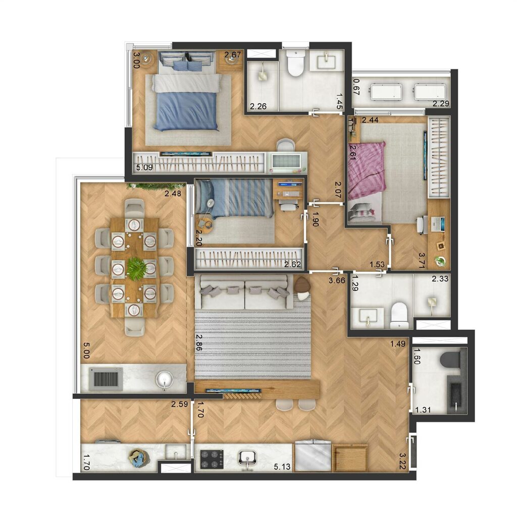 Apartamento, 3 quartos, 82 m² - Foto 32