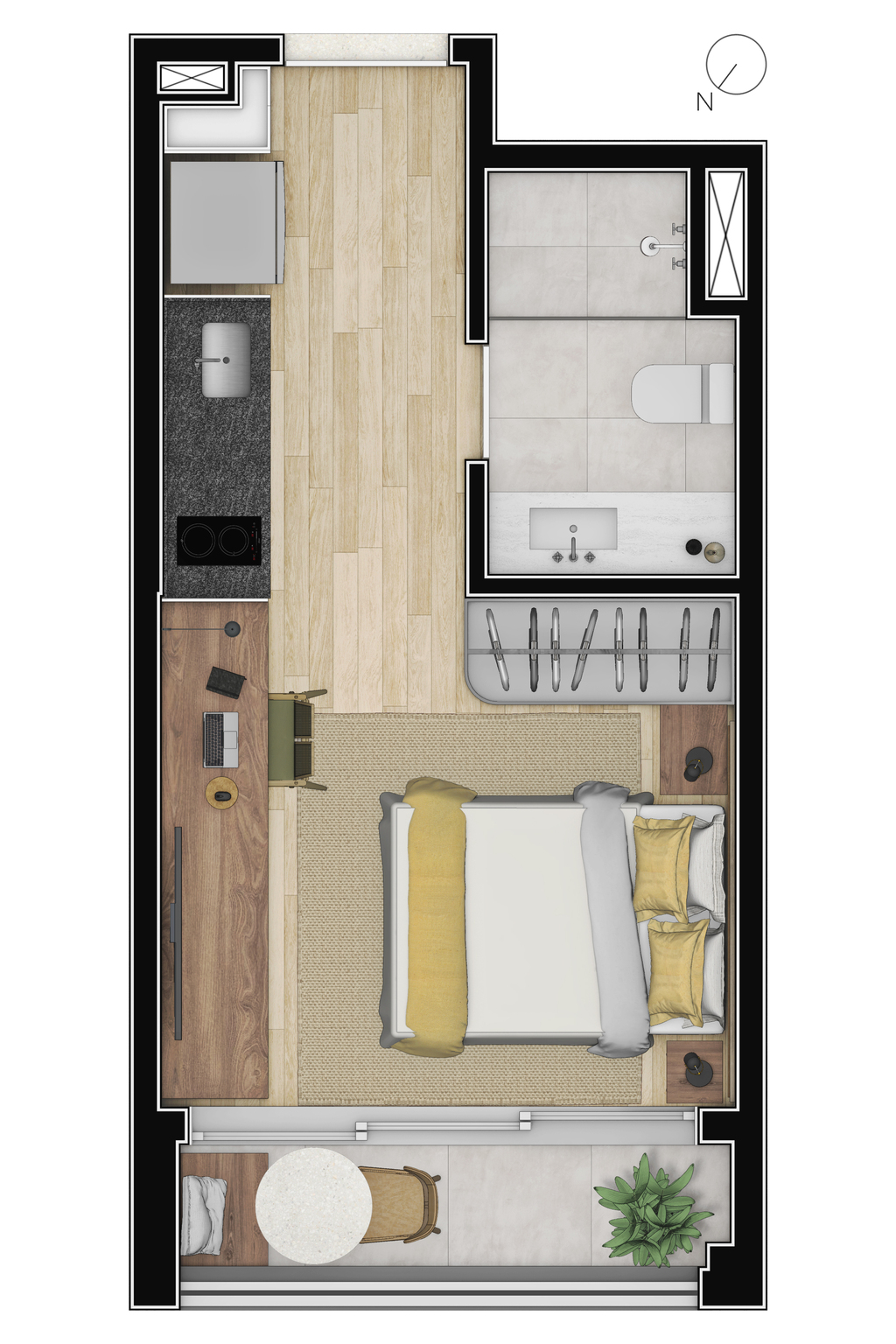 Apartamento, 1 quarto, 26 m² - Foto 8