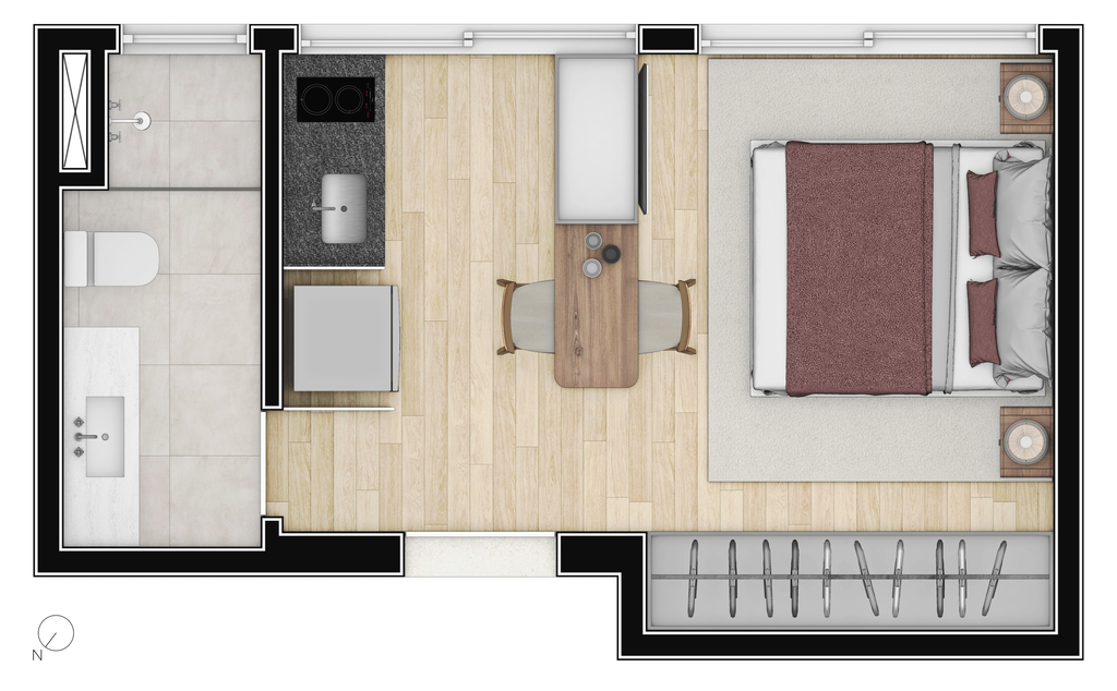 Apartamento, 1 quarto, 26 m² - Foto 10