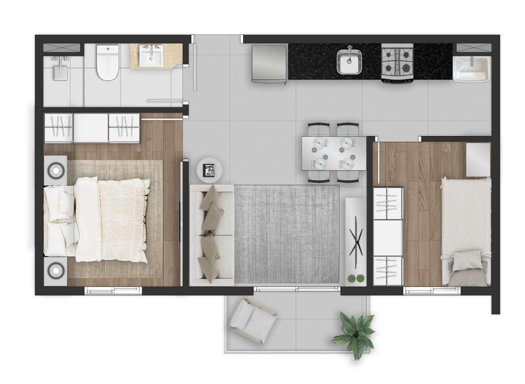 Apartamento, 2 quartos, 41 m² - Foto 28