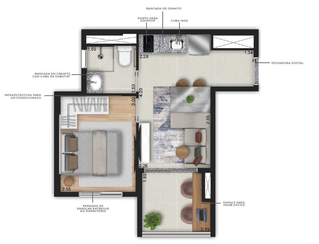 Apartamento à venda com 1 quarto, 28m² - Foto 17