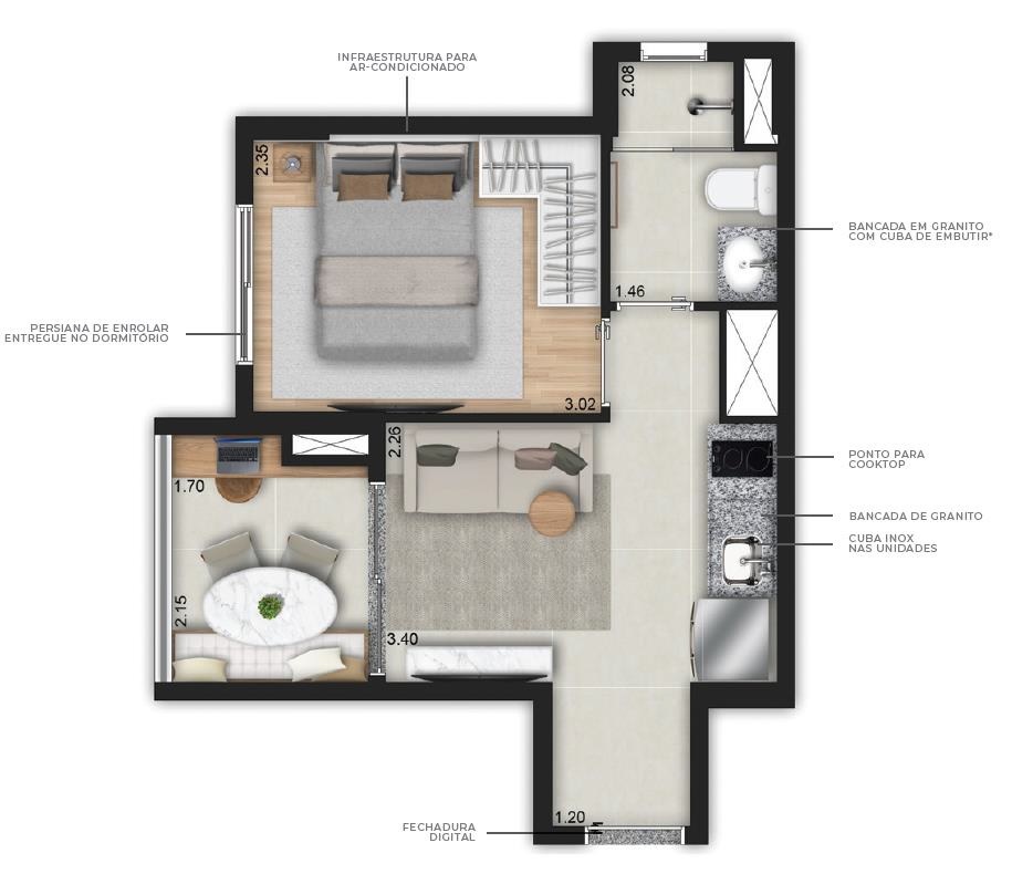 Apartamento à venda com 1 quarto, 28m² - Foto 18