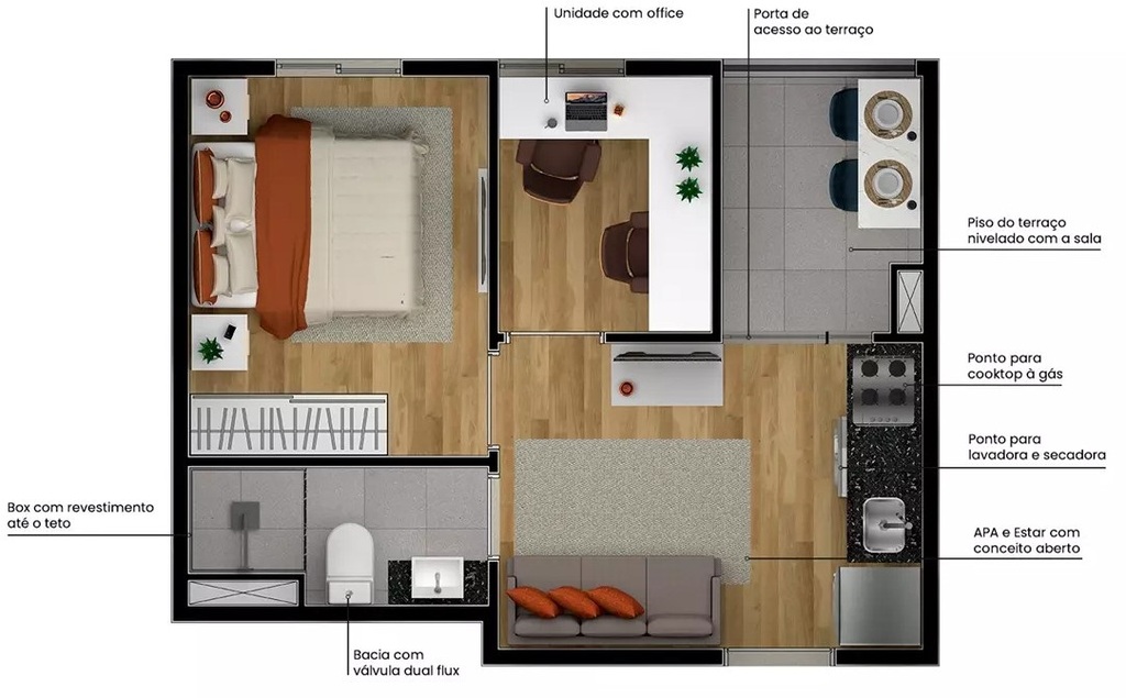 Apartamento, 1 quarto, 18 m² - Foto 27