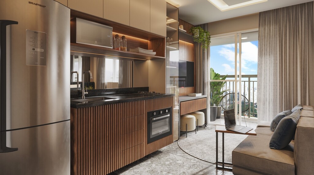 Apartamento à venda em São Paulo, Vila Olímpia, com 1 quarto, 29,74m² - Renaldo Moura