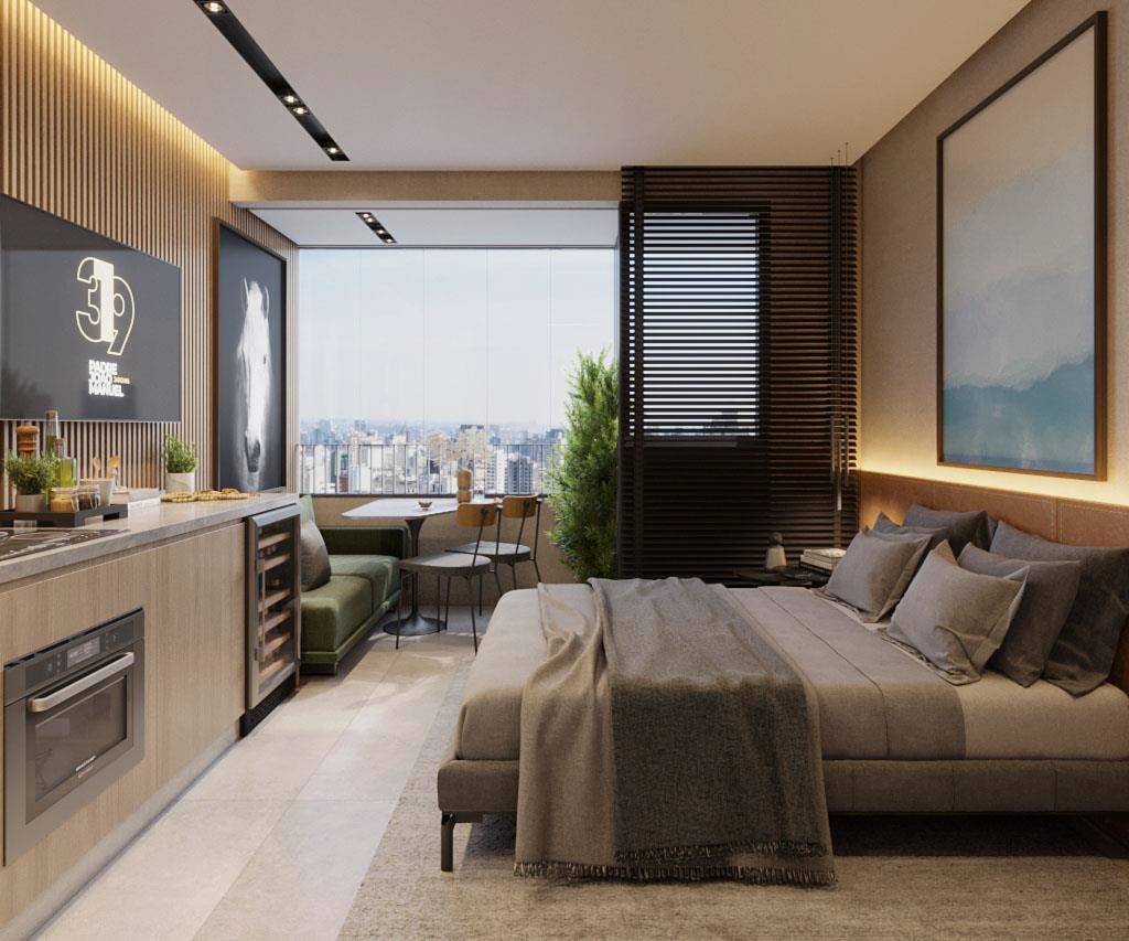 Studio à venda em São Paulo, Cerqueira César, com 1 quarto, 38,52m² - Renaldo Moura