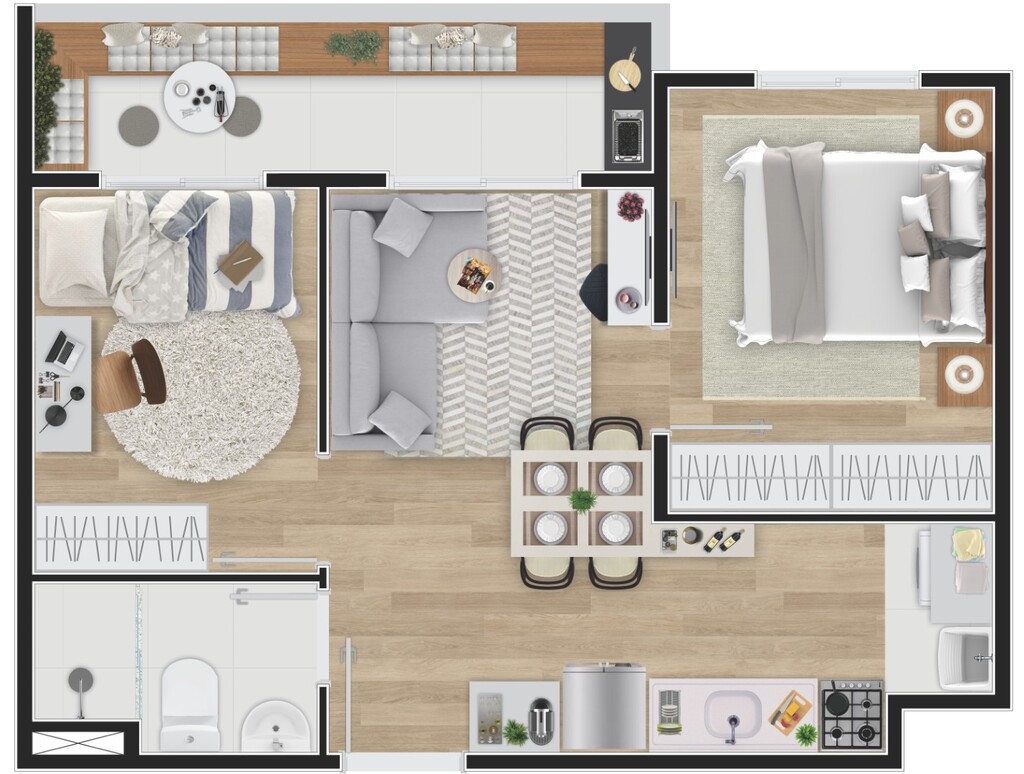 Apartamento, 2 quartos, 33 m² - Foto 24