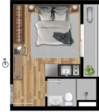 Apartamento, 1 quarto, 34 m² - Foto 10