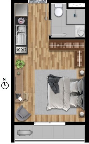 Apartamento, 1 quarto, 34 m² - Foto 12