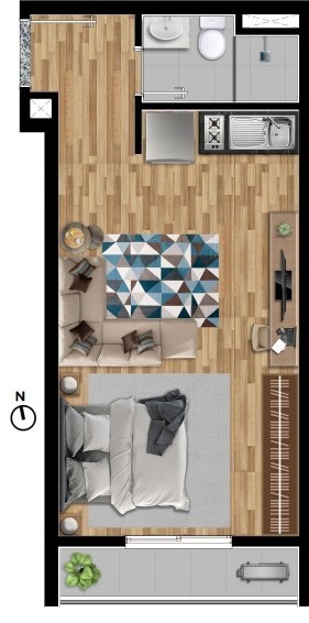 Apartamento, 1 quarto, 34 m² - Foto 13