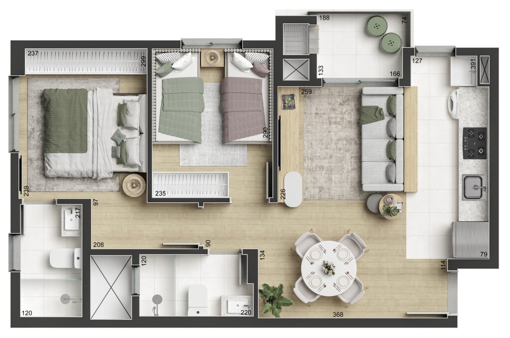 Apartamento à venda com 3 quartos, 54m² - Foto 24