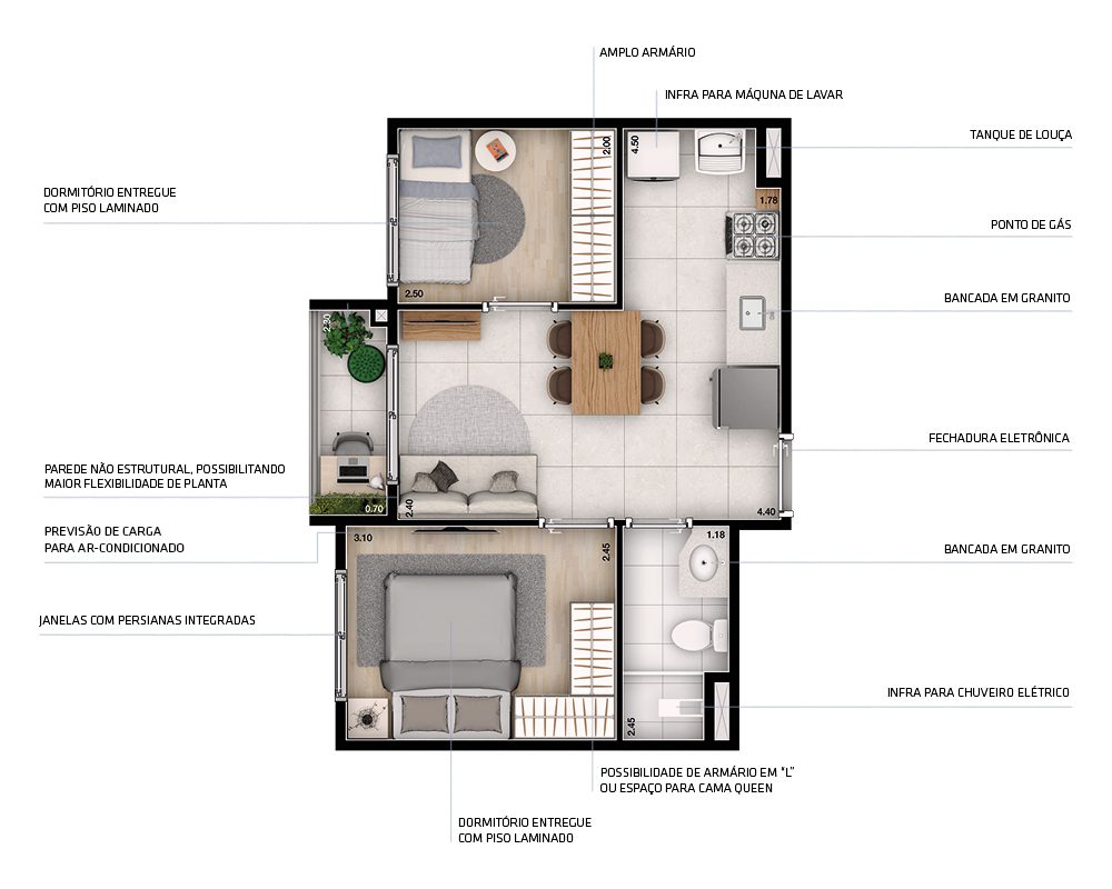 Apartamento à venda com 2 quartos, 36m² - Foto 15