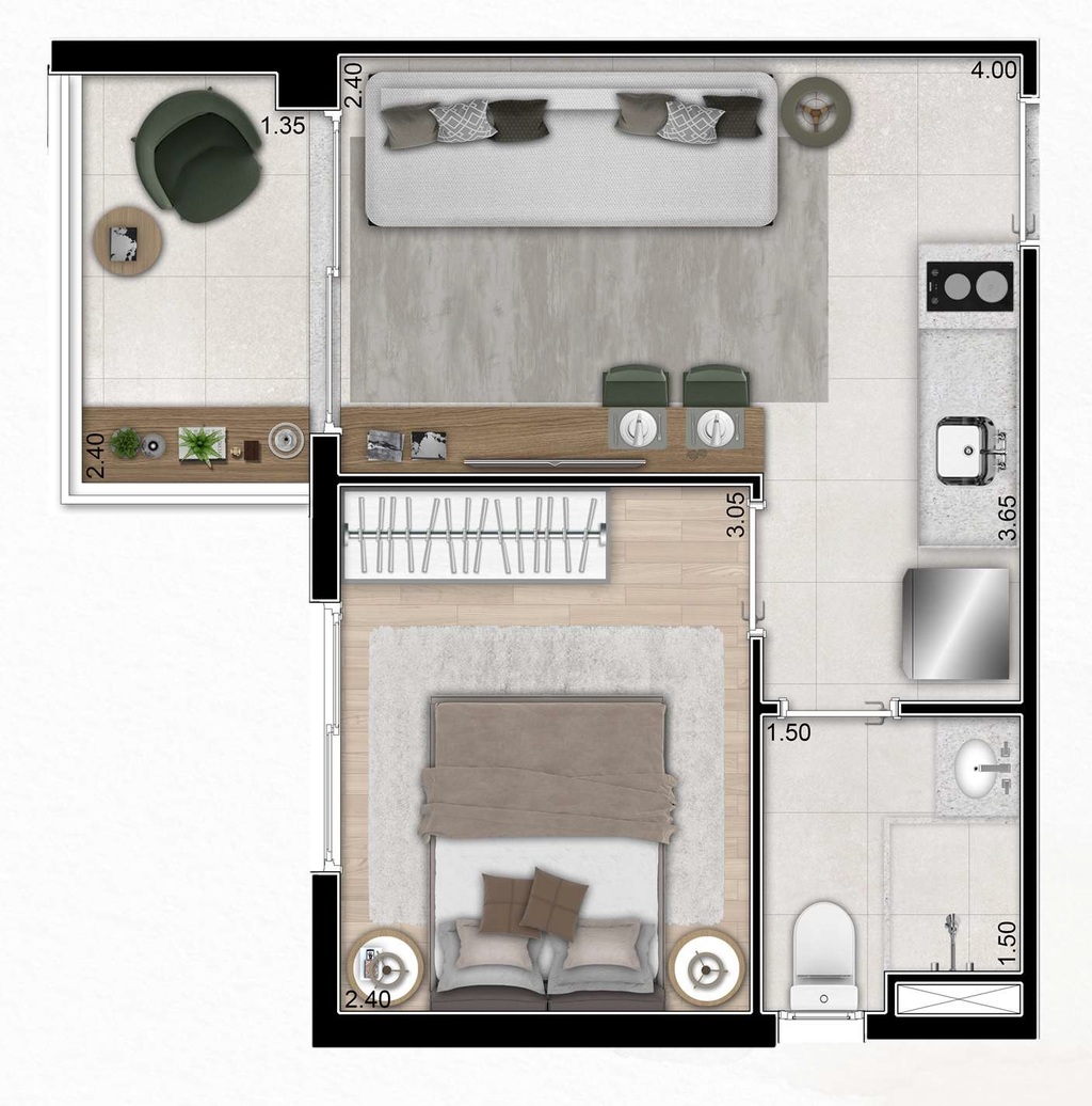 Apartamento, 1 quarto, 31 m² - Foto 13