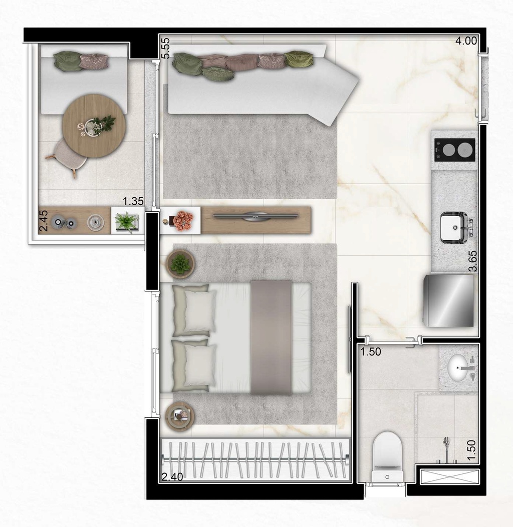 Apartamento, 1 quarto, 31 m² - Foto 14