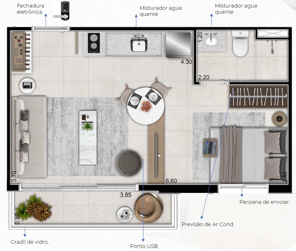 Apartamento, 1 quarto, 31 m² - Foto 16
